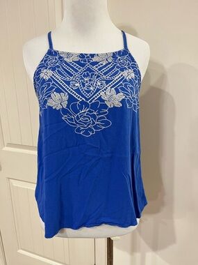 love on a hanger Royal Blue Embroidered Camisole